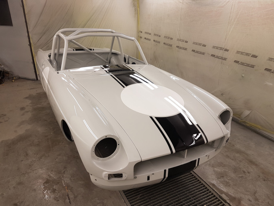 KC AutoColours car in the workshop